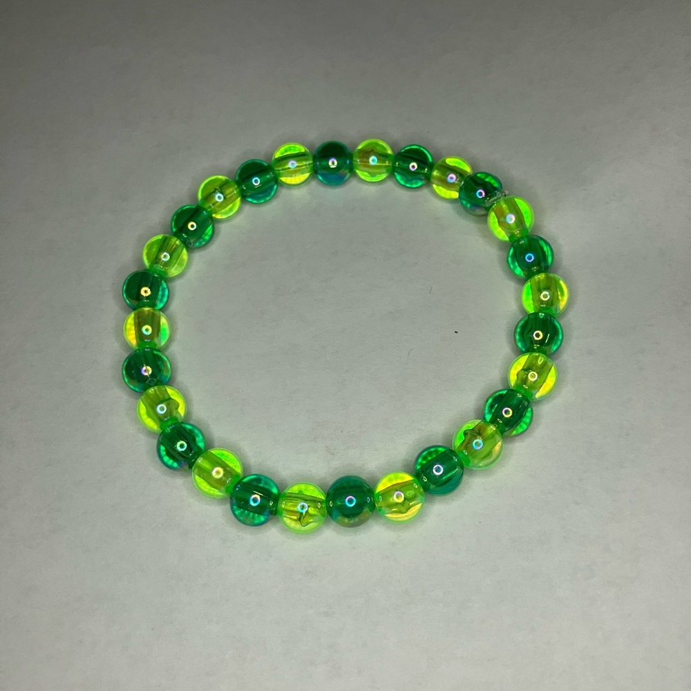 Green and Yellow Beaded Bracelet